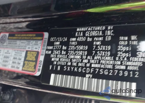 2025 Kia Sportage X-Line from USA, damaged, VIN 5XYK6CDF7SG273912